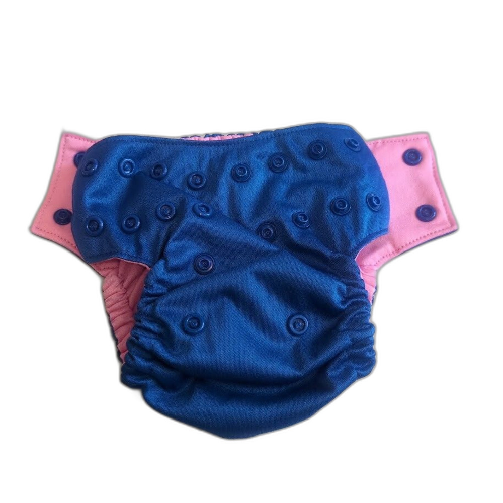 Bella Luna Pocket Cloth Diaper Small Blue Pink No Insert